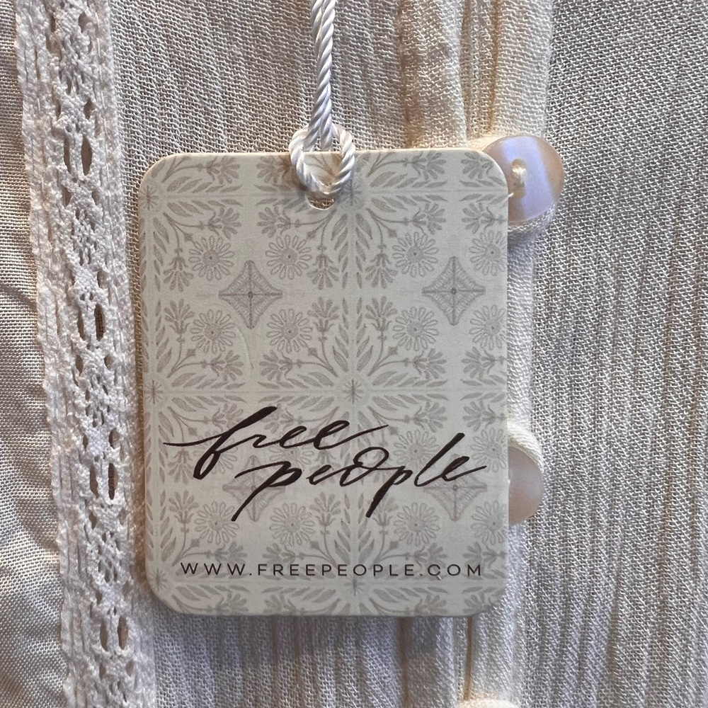 Free people, peasant, dress, ivory, extra small, new with tags